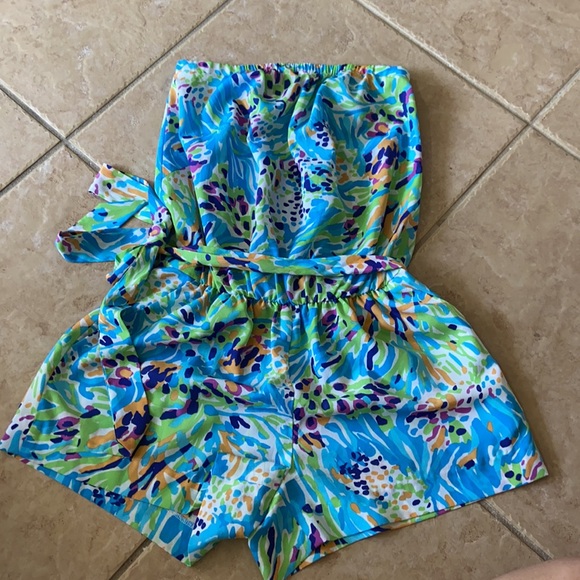 Lilly Pulitzer Colleen Romper in Sea Soirée - Picture 5 of 9